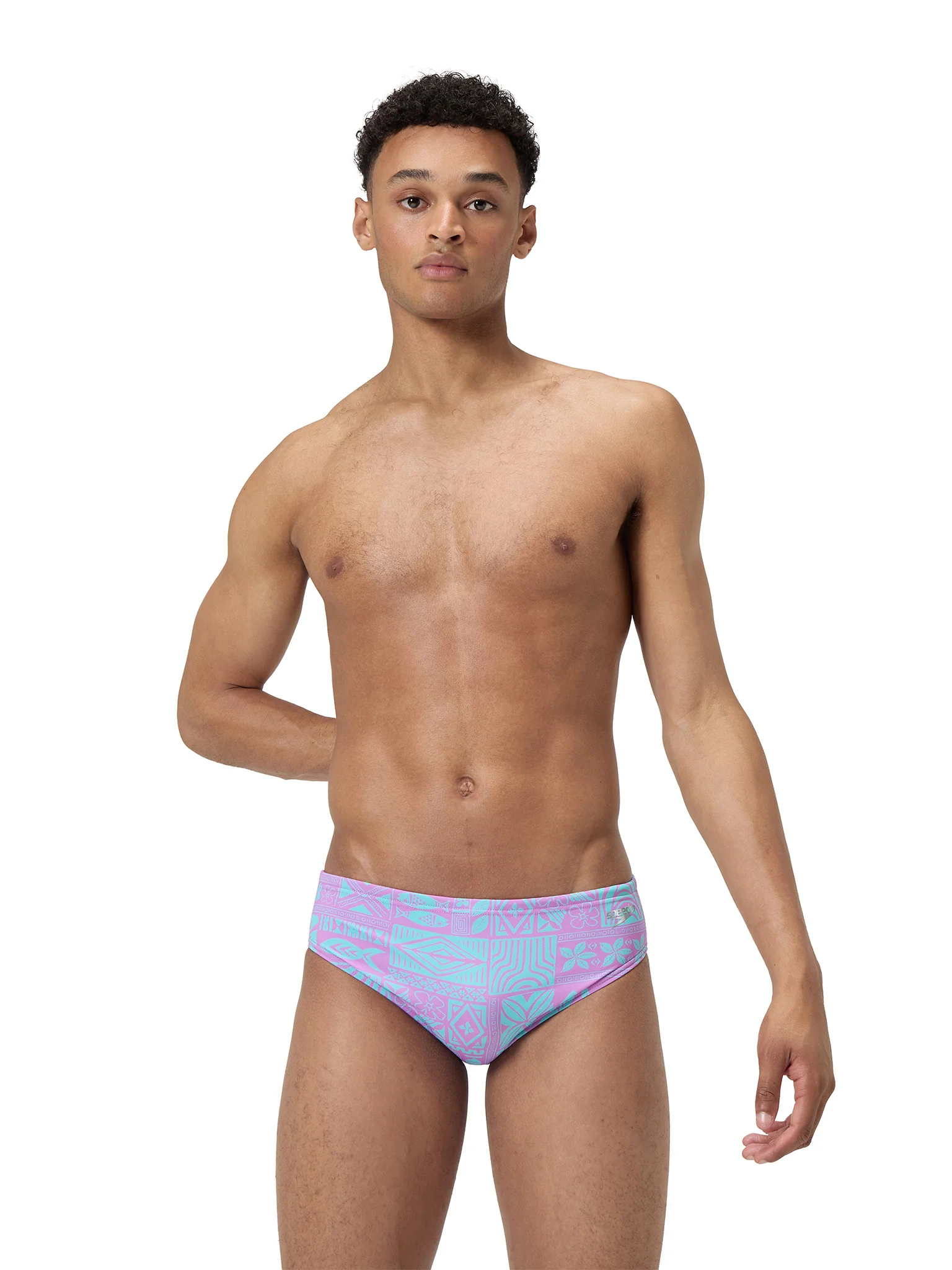 Brief de natation Printed One pour hommes - Neon Violet – Image 2