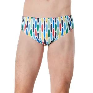 Brief de natation Printed One pour hommes - Bleu