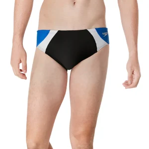 Brief de natation Dual Colorblock One pour hommes - Noir/Bleu
