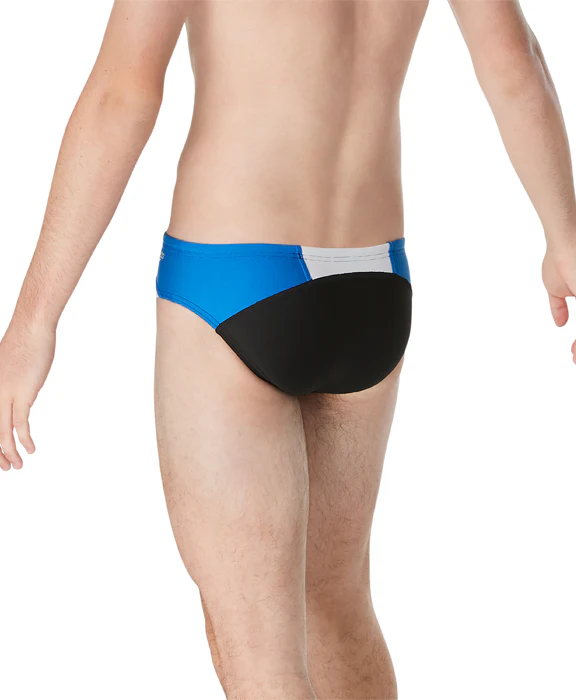 Brief de natation Dual Colorblock One pour hommes - Noir/Bleu – Image 3