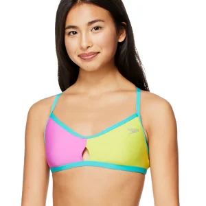 Haut de maillot de bain Tie Back Keyhole pour femmes - Mauve