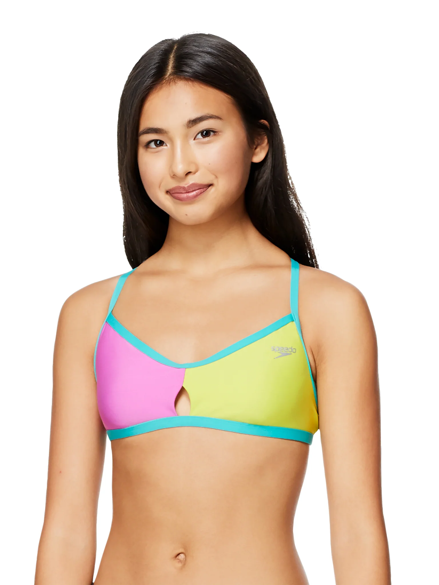 Haut de maillot de bain Tie Back Keyhole pour femmes - Mauve – Image 2