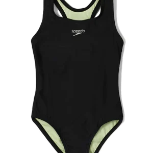 Maillot de bain une-pièce Racerback pour filles - Noir