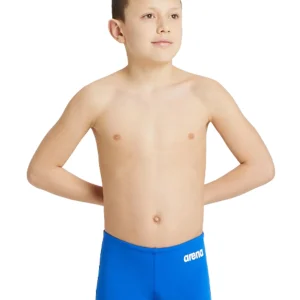 Short de natation coupe carrée Team Solid pour garçons - Bleu