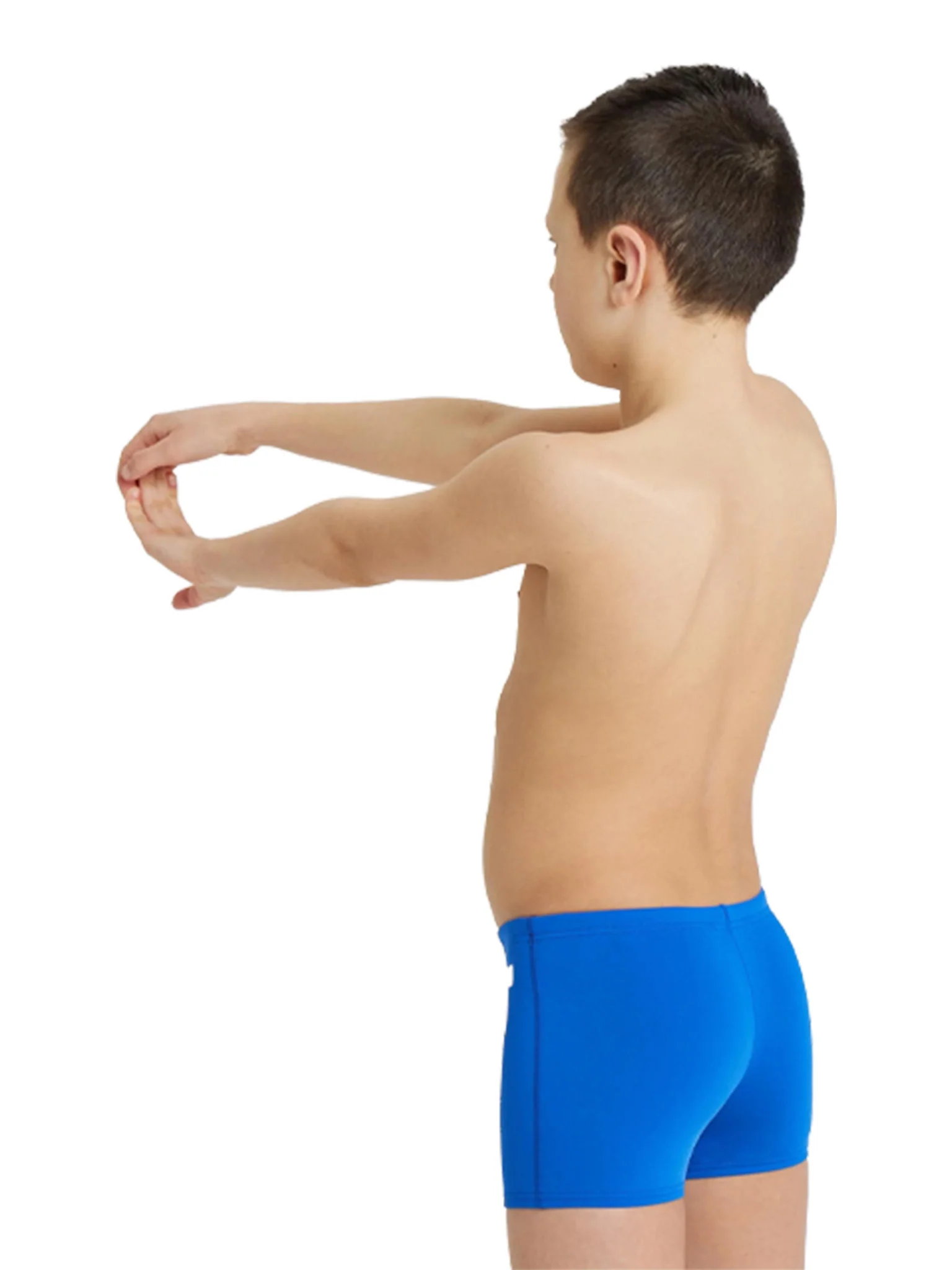 Short de natation coupe carrée Team Solid pour garçons - Bleu – Image 3