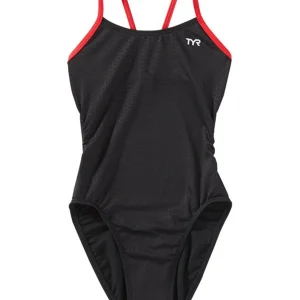Maillot de bain une-pièce Hexa Cutoutfit Durafast Elite pour filles - Rouge