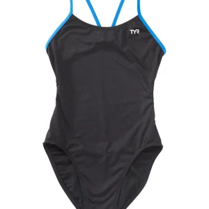 Maillot de bain une-pièce Hexa Cutoutfit Durafast Elite pour filles - Bleu