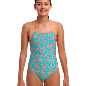 Maillot de bain une-pièce Single Strap pour filles - Star Party