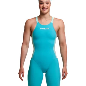 Maillot de compétition Apex Viper Open Back Kneeskin pour femmes - Mint Machine