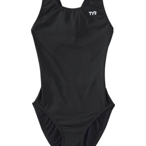 Maillot de bain une-pièce Maxfit Durafast Elite Solid pour filles - Noir