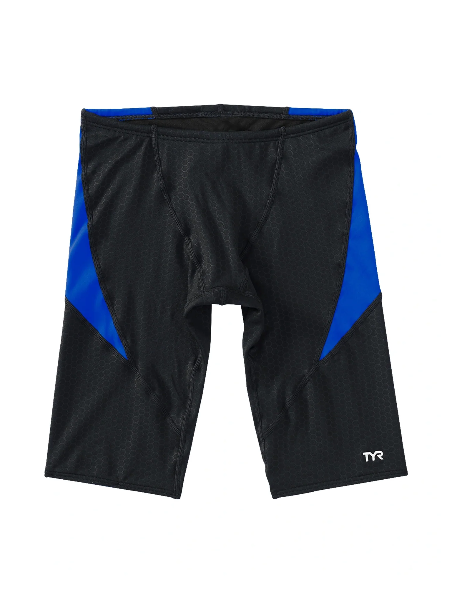 Cuissard de natation Durafast Elite Hexa Curve Splice pour garçons - Noir/Bleu – Image 2