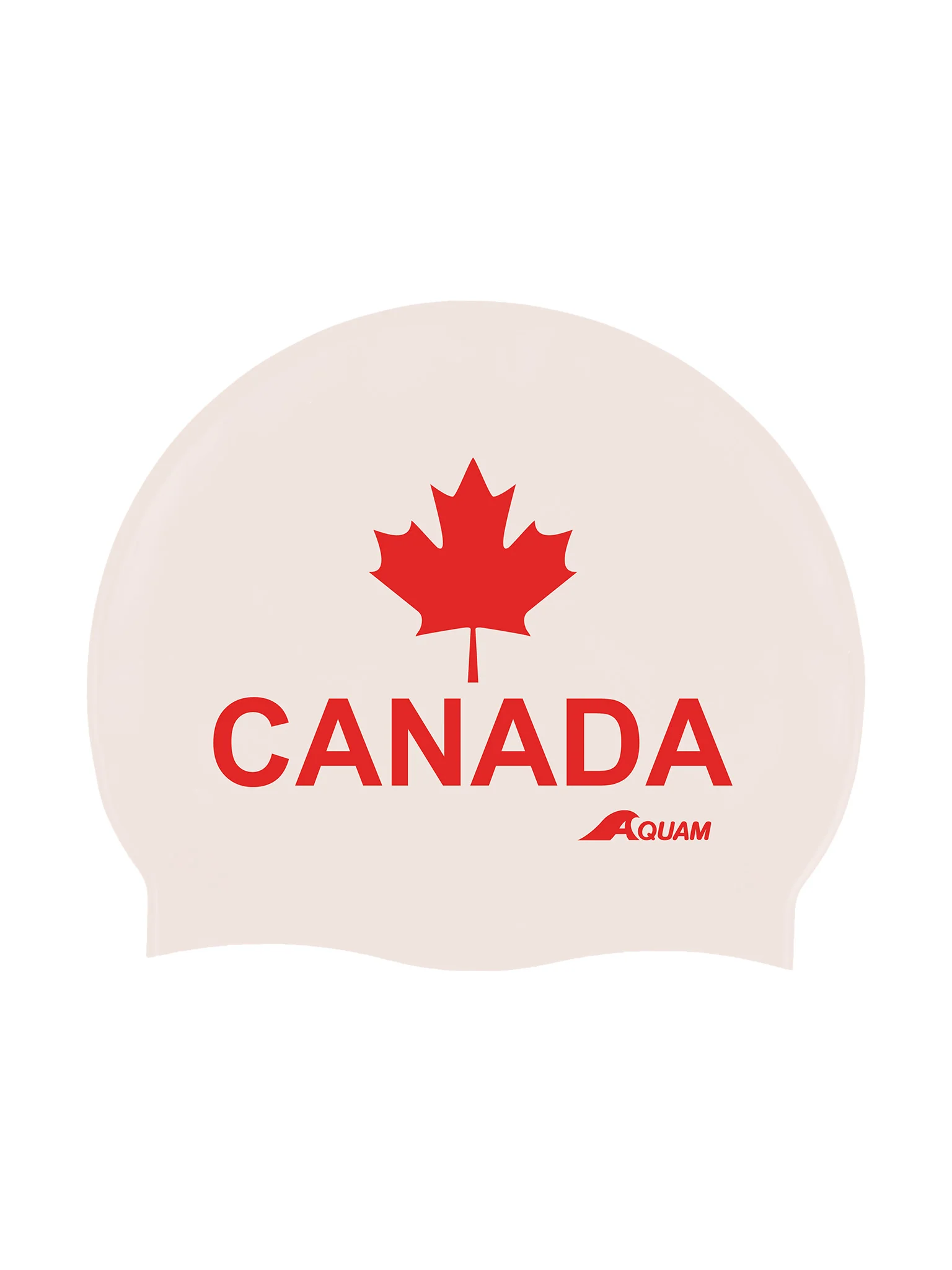 Bonnet de natation Canada en silicone - Blanc
