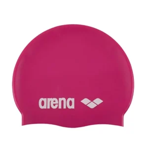Bonnet de natation Classic en silicone - Fuchsia/Blanc