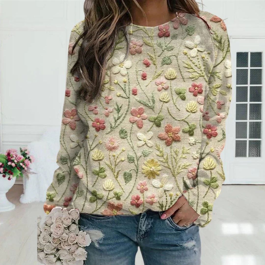 Pull floral Stella™ pour un confort élégant