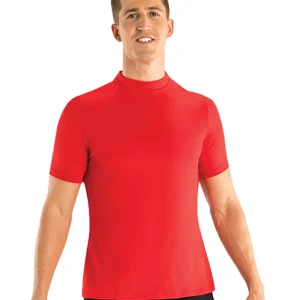 Rashguard à maches courtes pour hommes - Rouge