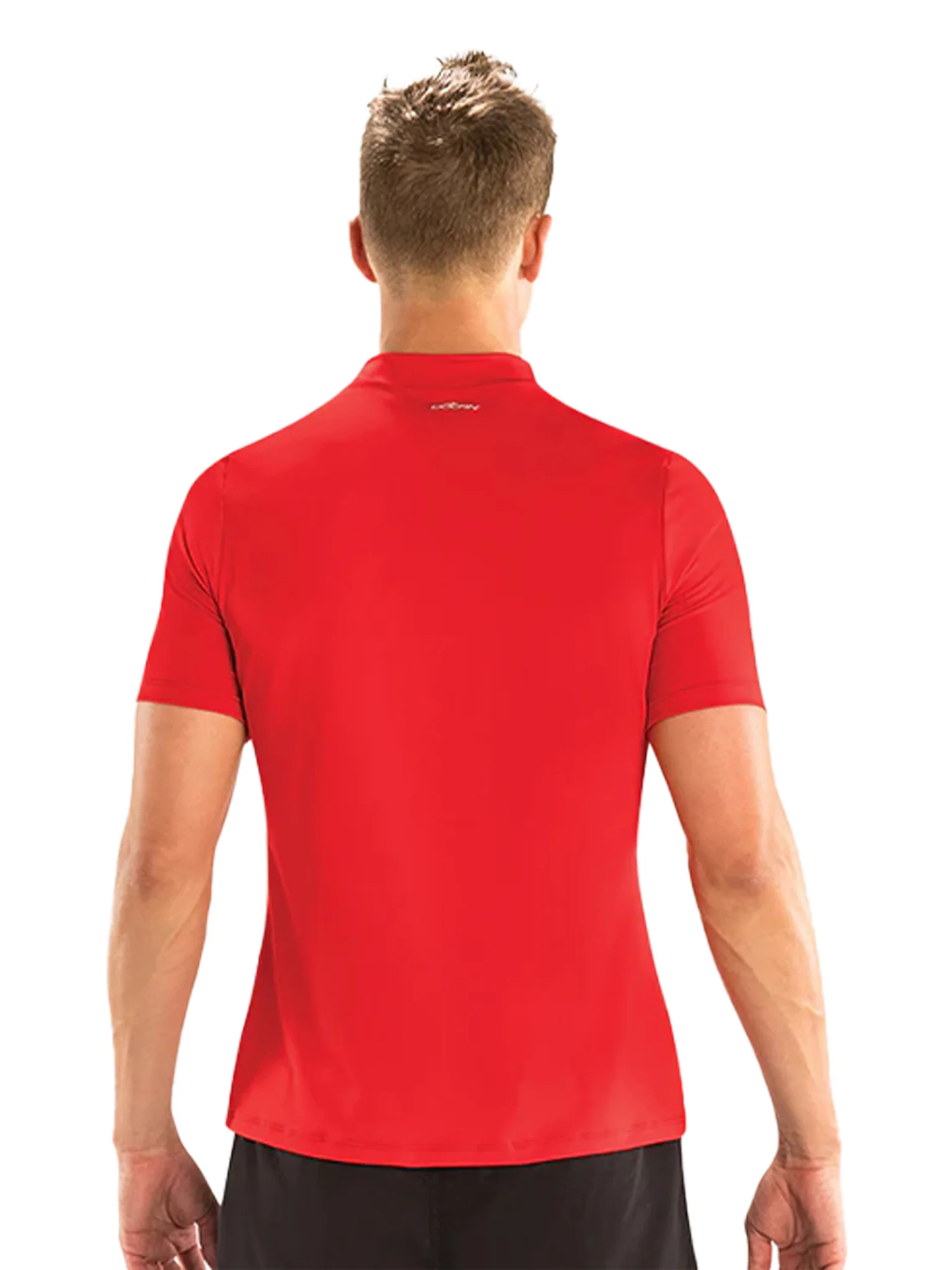Rashguard à maches courtes pour hommes - Rouge – Image 3