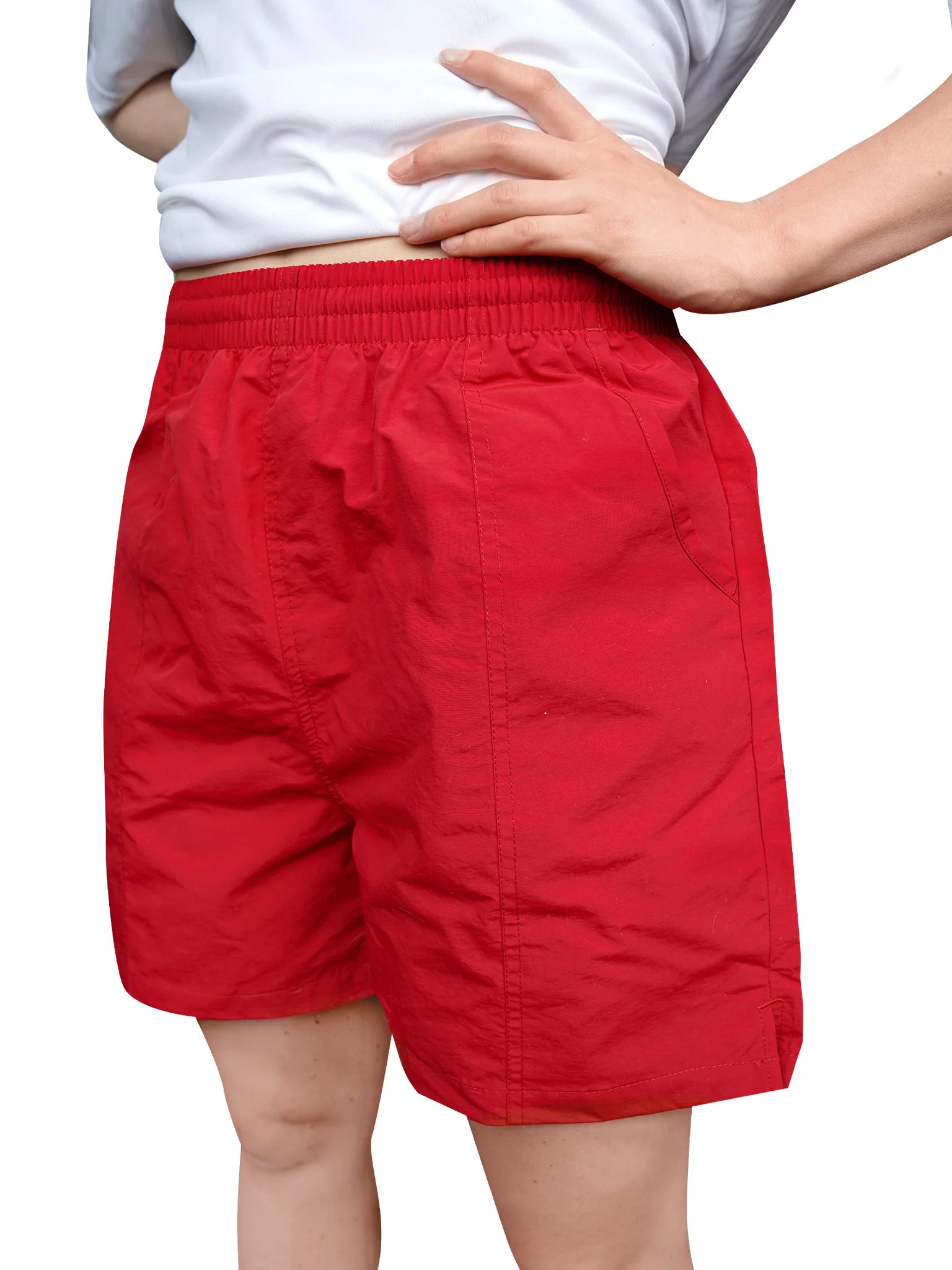 Short Tactel unisexe - Rouge – Image 2