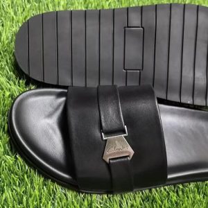 Sandale clarks Homme – Cuir et Noir – Style Confort