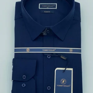 Chemise Tommy Dolby bleu marine Homme – Élégance Audacieuse
