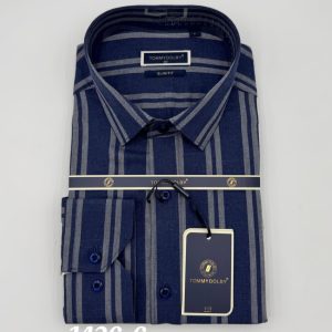 Chemise Tommy Dolby bleu rayĆ© Homme ā ĆlĆ©gance Audacieuse