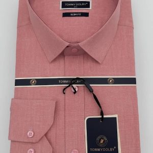 Chemise Tommy Dolby saumon Homme – Élégance et Douceur