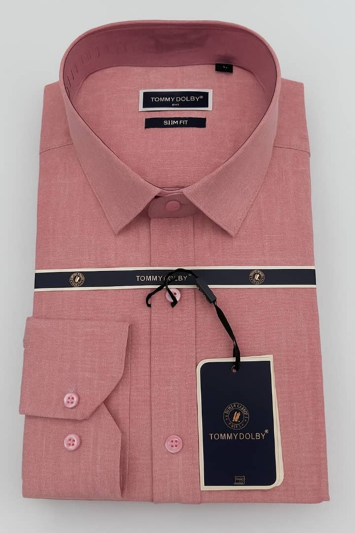 Chemise Tommy Dolby saumon Homme – Élégance et Douceur – Image 2