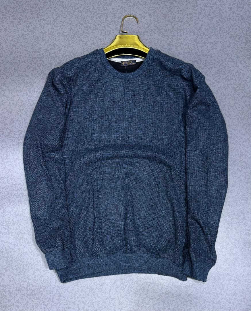 Pull homme bleu foncé en maille – Style chaud et élégant – Image 2