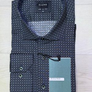 Chemise Homme Bleu Marine Motifs – Élégance Premium