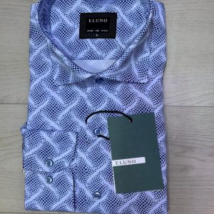 Chemise homme bleu à motif quadrillé – Style élégant