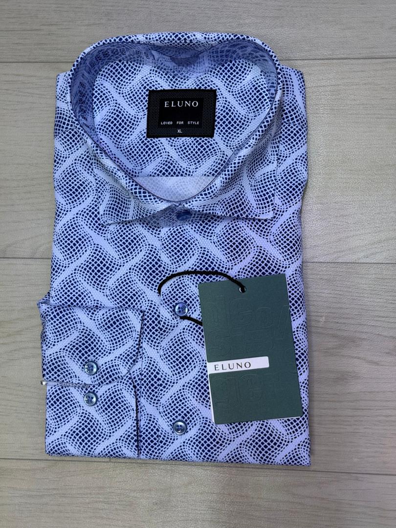 Chemise homme bleu à motif quadrillé – Style élégant – Image 2