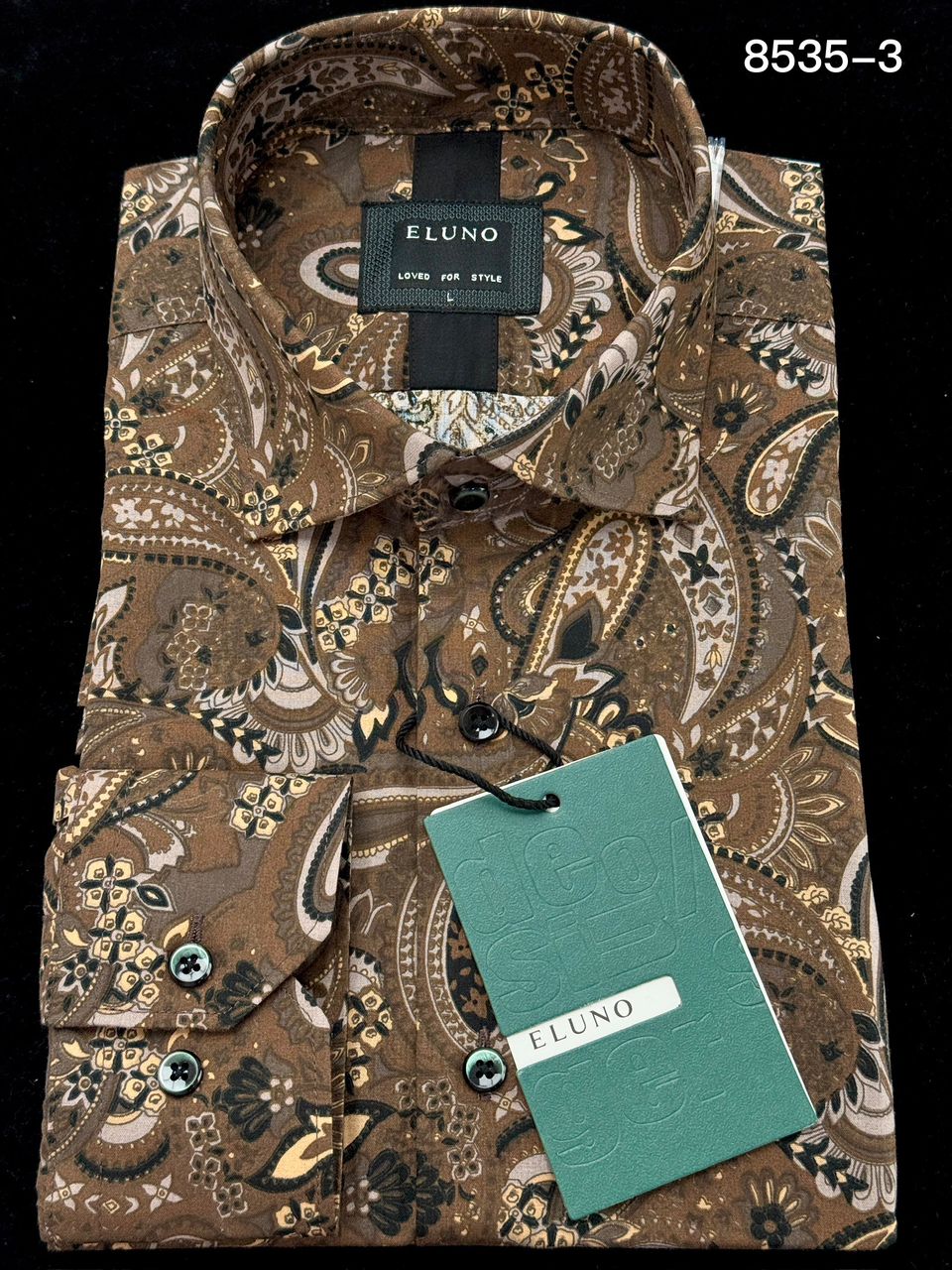 Chemise Imprimée Homme Café – Style Premium Motifs