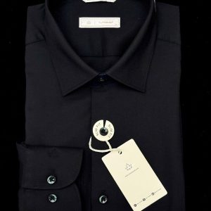 Chemise Noire Élégance – Finition Boutonnée