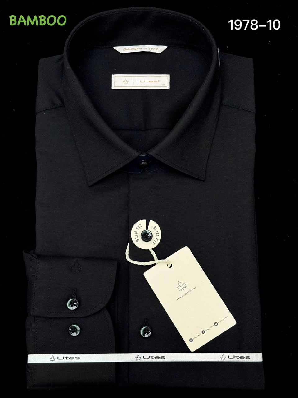 Chemise Noire Élégance – Finition Boutonnée