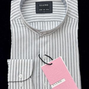Chemise Homme RayĆ©e Gris Clair ā Classique Chic