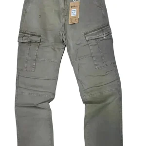 Pantalon cargo gris beige