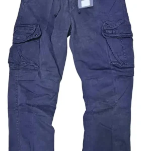 Pantalon cargo bleu gris