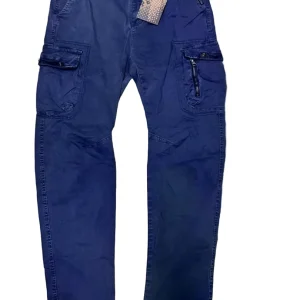 Pantalon Cargo Homme Bleu Foncé Multi-Poches – Coupe Droite
