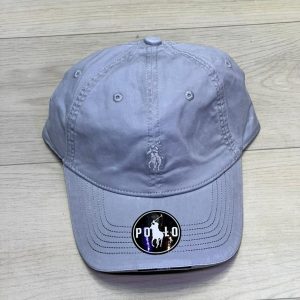 Casquette Gris Clair Brodé “POLO”