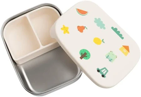 Boîte à lunch en acier inoxydable avec compartiments amovibles – Image 2