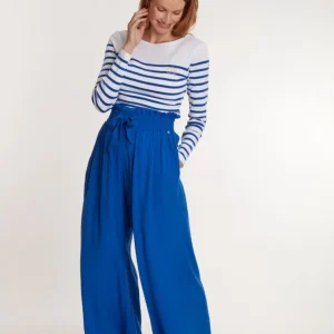 Pantalon de grossesse Sahel Bleu Electrique Cache-Cœur
