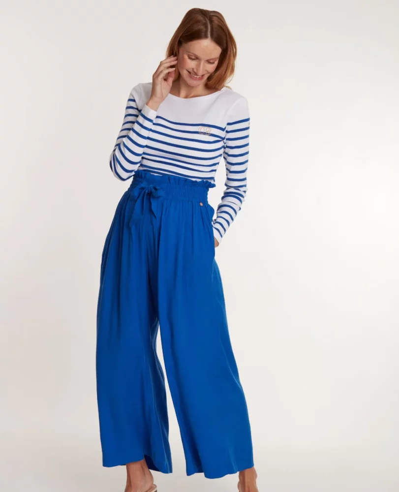 Pantalon de grossesse Sahel Bleu Electrique Cache-Cœur