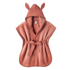 Peignoir en bambou et gaze de coton Marsala Personnalisable gratuitement