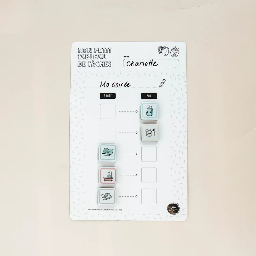 Mon petit tableau de routine/tâches – 5 étapes – Les Belles Combines – Image 5
