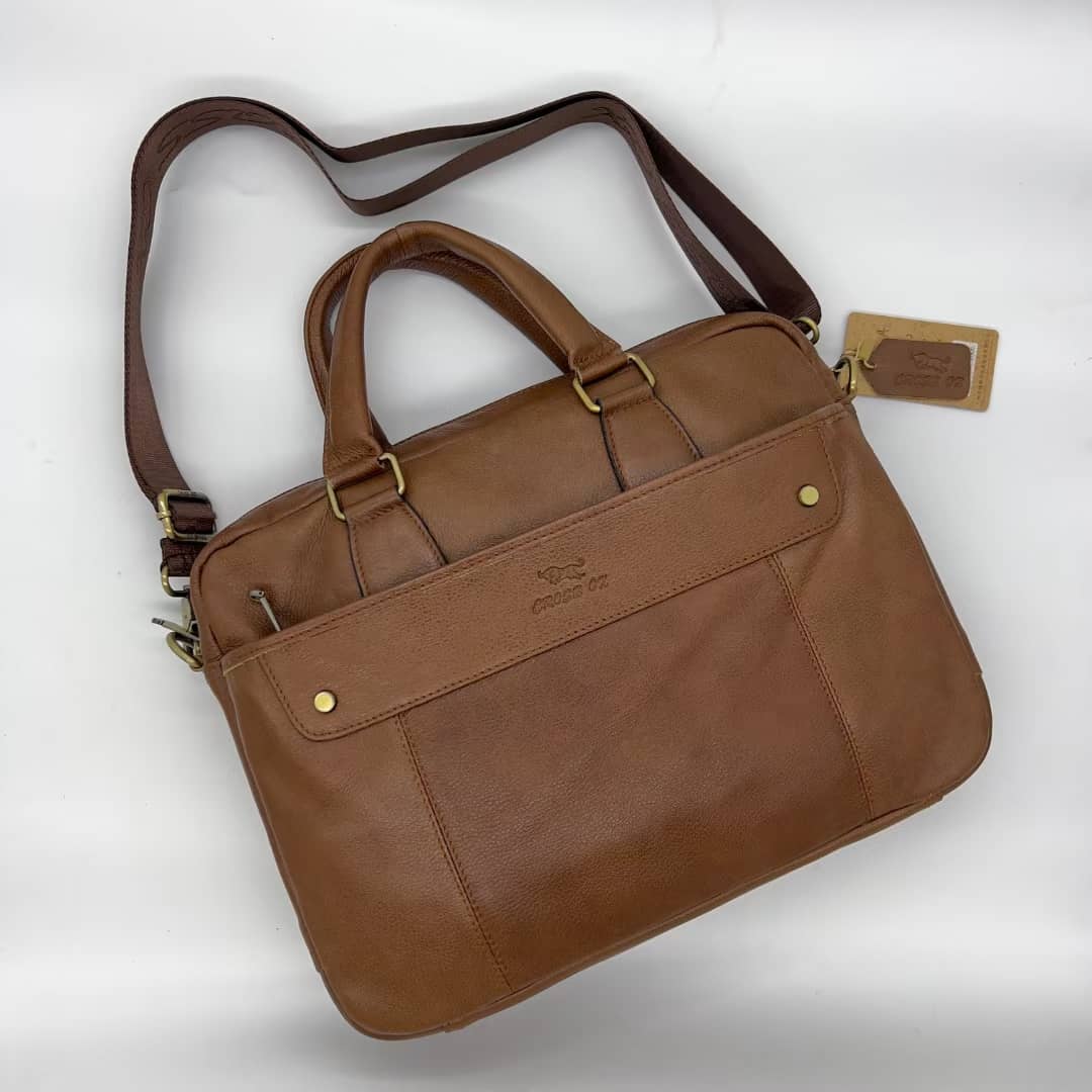 Sacoche Homme Cuir Noir – Porte-Documents & Ordinateur Portable – Image 3