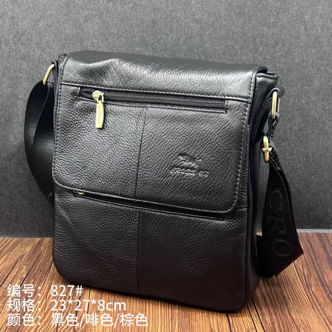 Sac Bandoulière Homme Cuir Noir – Compact et Élégant – Image 5