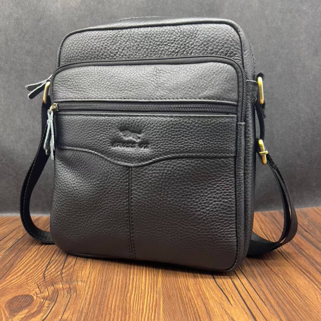 Sac Bandoulière Homme Cuir Noir – Compact et Élégant – Image 2