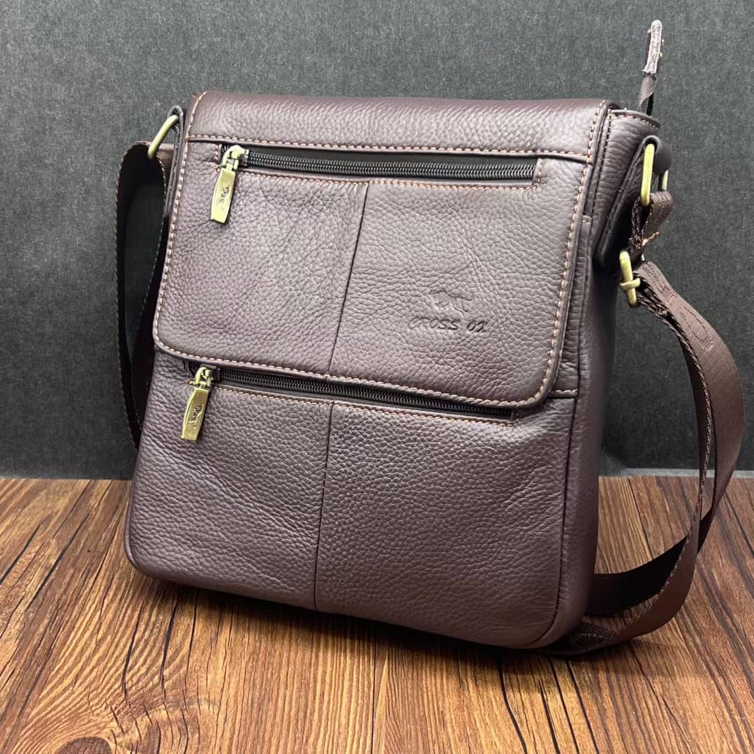 Sac Bandoulière Homme Cuir Noir – Compact et Élégant – Image 3