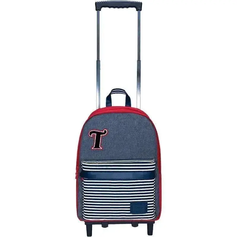 Sac à dos roulettes Tann's Chiné Teddy Gris