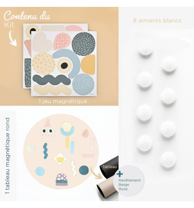 Tableau magnétique repositionnable Rond beige rosé – Image 5