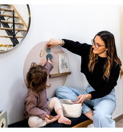 Tableau magnétique repositionnable Rond beige rosé – Image 3